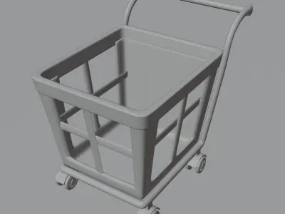 3d cart Free low-poly 3D model