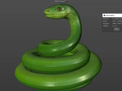 Green Snake 3D model