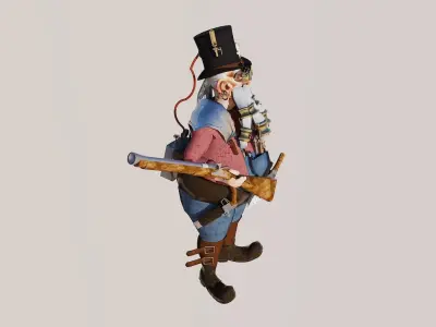 Fantasy Steampunk Dwarf Jobingson 3D model