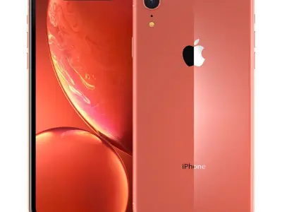 Apple iPhone XR All Colors Black Blue Red Coral White Yellow 3D model