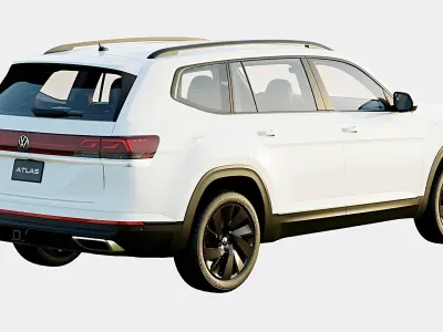 Volkswagen Atlas 2024 Base Model Low-poly 3D model