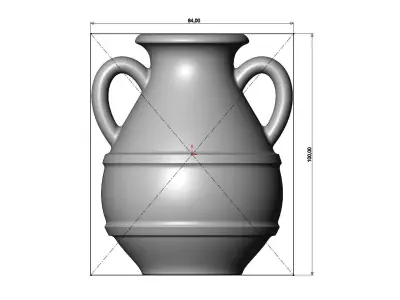 Stepped Greek vintage urn and vase 3D print model