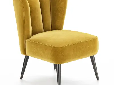 Westbury velvet chair at Cox Cox Low-poly 3D model