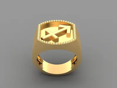 Sagittarius Ring Version 2 For Print STL 3D print model