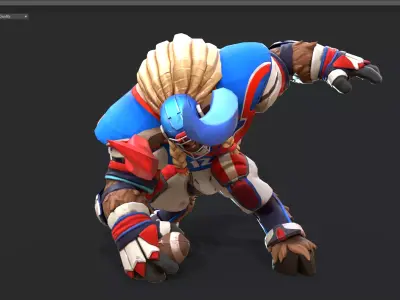 Rugby Low-poly 3D model purchase