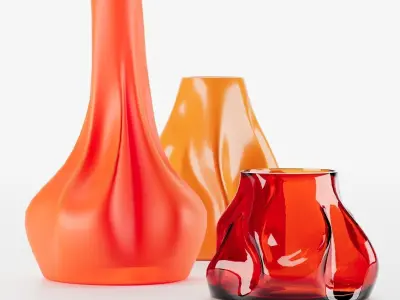 Wavy Glass Vase 3D model