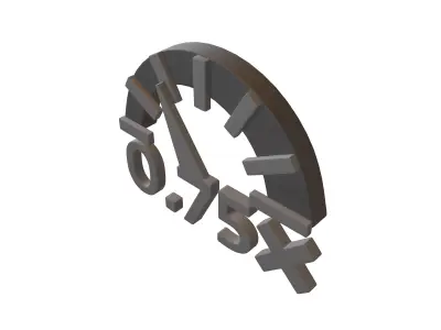 Speed 0 point 75 Symbol v1 002 Low-poly 3D model