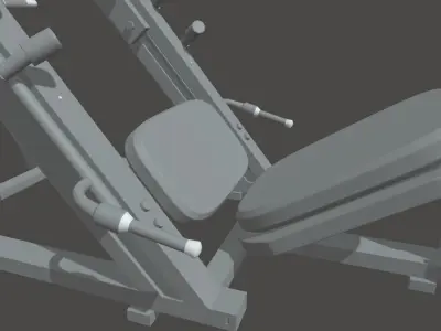 Low Poly Leg Press Low-poly 3D model
