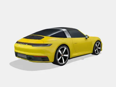 Porsche 911 Targa 992 Low-poly 3D model