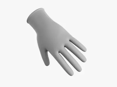 Wool Gloves Low-poly 3D model