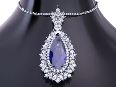 Jewelry necklace pendant 3D print model