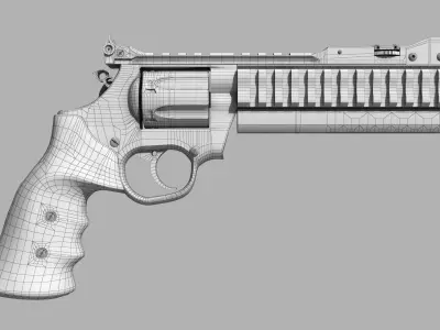 Magnum revolver SUPER SPORT Low-poly 3D model