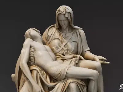 Pieta Low-poly 3D model