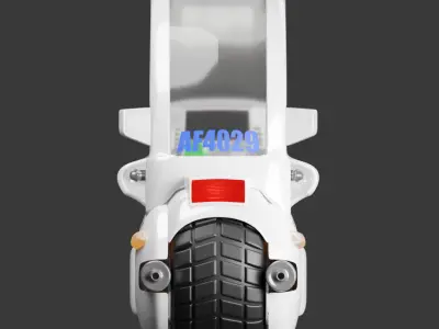 Capsule 9 Bulma Motorcycle dragon ball goku 3D model