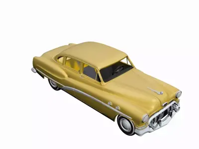 1950s Buick 3D Model Classic American Luxury Sedan 3D model