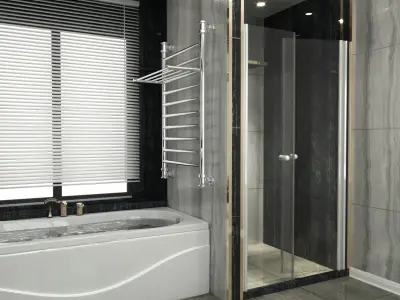 bathroom interior scene 012 Low-poly 3D model