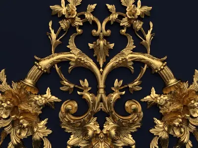 Classic decor ornament v-3D model 57 3D model