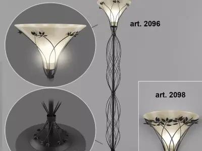 Forged floor and wall lamps Free 3D model