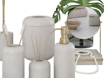 Bathroom decor set 02 3D model