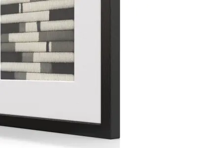 Flaxen Scroll Shadow Box Wall Art PBR 3D model