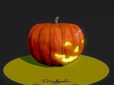 Jack  pumpkin Low-poly 3D model