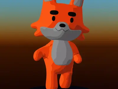 Celshaded Fox 3D model