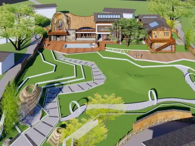 A country house 3D model