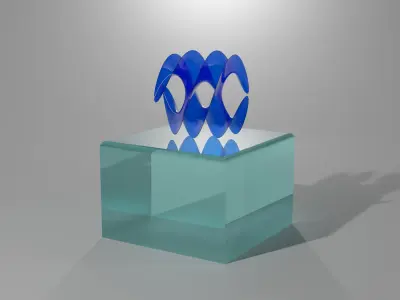 SPIRAL GLASS SCULPTURE Free 3D model