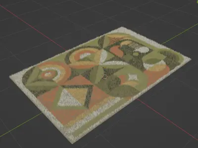 stylish carpet for interior 3D model