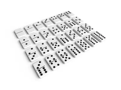 Domino Set M01 Low-poly 3D model