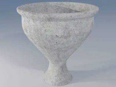 set of 5 flowerpots 3D model