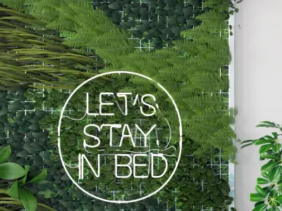 Modern Wall Planting Green 3D model