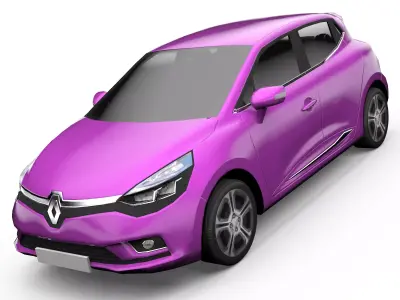 Renault Clio Hatchback 3D Model Low-poly 3D model