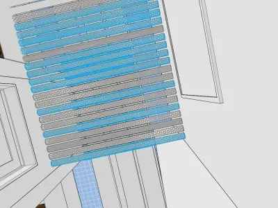 ceiling hallway with panels Free 3D model