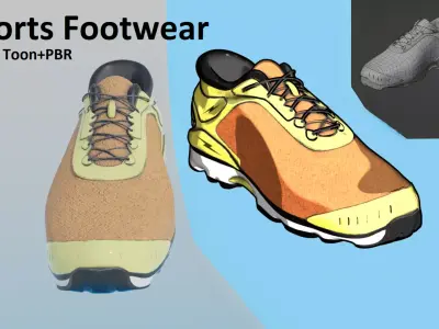 Footwear - Sports Style Low-poly 3D model