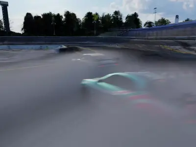 Drift car animation racing 3D model