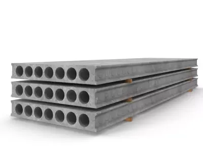 Hollow Core Concrete Slab  Low-poly 3D model