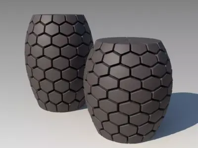 Designed Ottoman 3D model