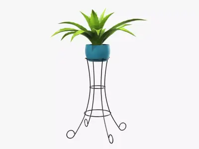 Plant potted 04 on console 3D model