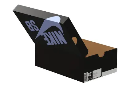 Nike Shoe Box PBR 18 Low-poly 3D model