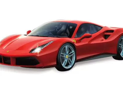 Ferrari 488 GTB High-Quality 3D Model for VR 3D model