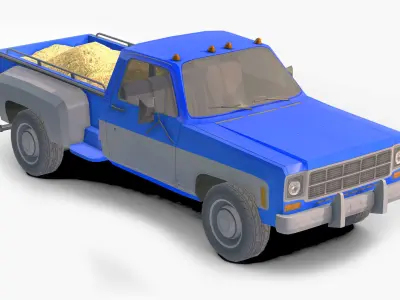 Farm Car Low-poly 3D model