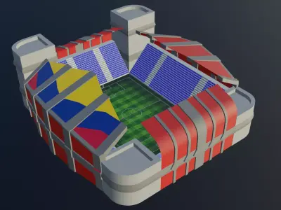 Football Stadium - Colombia Low-poly 3D model