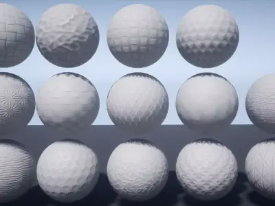 Abstract Materials PACK Low-poly 3D model