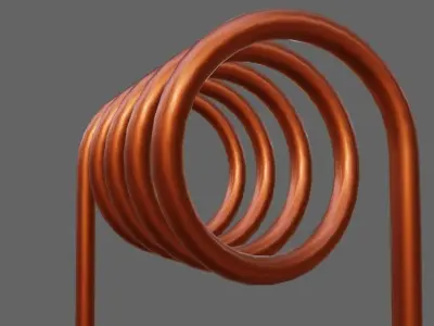 Coil - Bobina - Electronic parts Low-poly 3D model