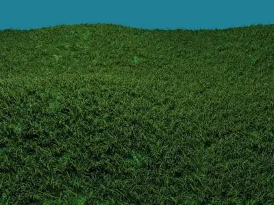 Simple Blender Grass 3D Model Free 3D model