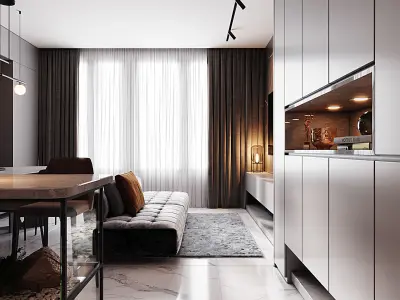 Escena interior  modelo 3d max y corona render 3D model