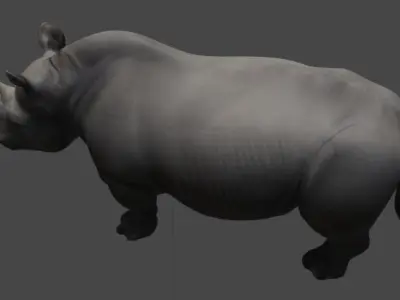 Realistic Rhinoceros 3D Model 3D model