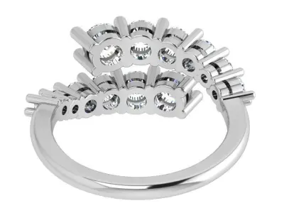 Round Diamond Spiral Ring 3893 3D print model