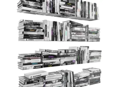 Books 150 pieces 2-4-2 Low-poly 3D model